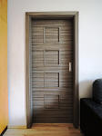 Interiérové dveře a obložková zárubeň, Dveře Fresh FK4 - posuvné , CPL Palisandr příčný, miska Entero Sni