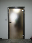 Interiérové dveře a obložková zárubeň, Celoskleněné dveře Satináto bílé + obložková zárubeň kovolaminát