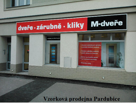 Vzorková prodejna Pardubice - dveře a zárubně