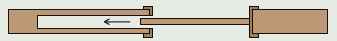 Jednokřídlé dveře posuvné do zdi (do pouzdra JaP) schéma