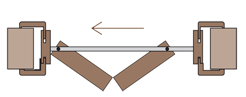 Zlamovací dveře - system standard